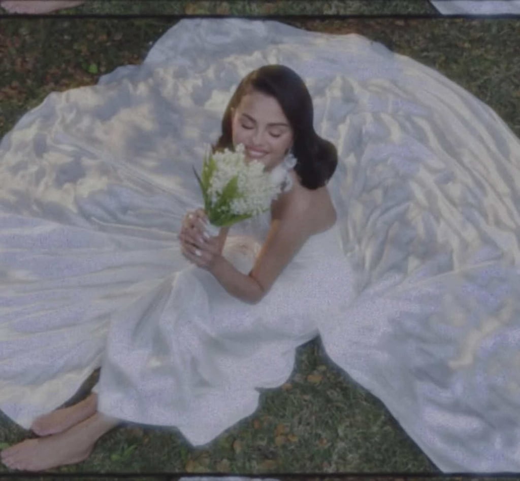 Selena Gomez in a Ralph Lauren gown for her wedding. Photo: @selenagomez/Instagram Selena Gomez in a Ralph Lauren gown for her wedding. Photo: @selenagomez/Instagram