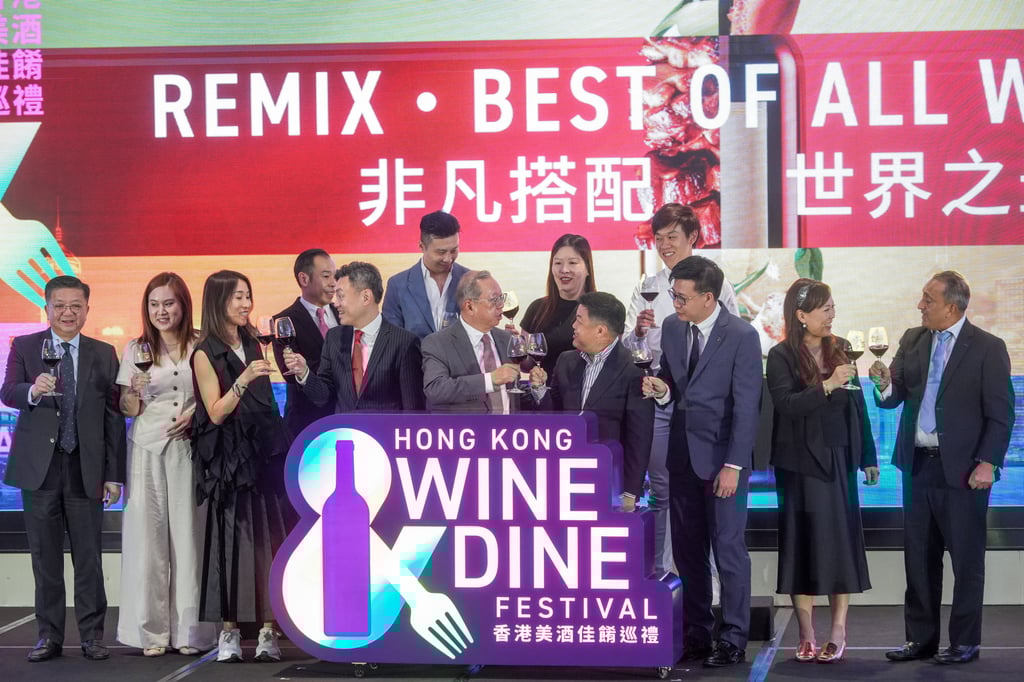 The Hong Kong Tourism Board unveils details about the coming wine festival. Photo: Sun Yeung