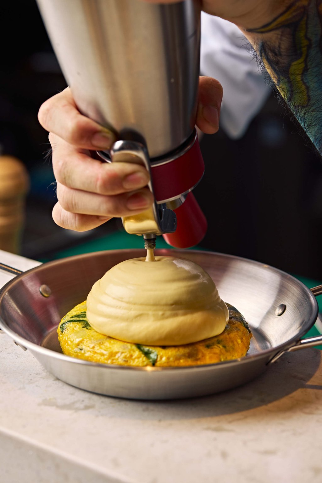 Chicken tortilla with cacciatore sauce at Alma &. Photo: Alma &