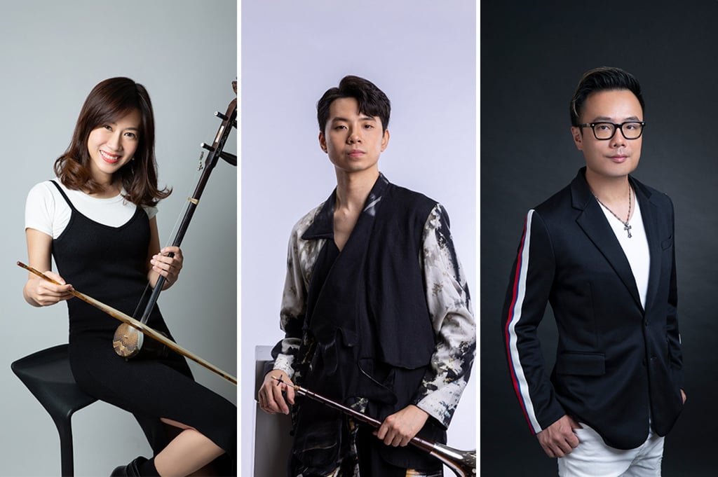 (From left) Huqin player Chan Pik-sum and Hong Kong Chinese Orchestra suona principal Ma Wai-him will join Makedonissimo on stage during the performance, which features two of Cantopop composer Johnny Yim’s medleys. Photo: Asia+ Festival 2025