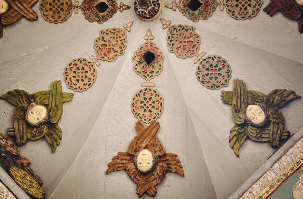 A detail of Etchmiadzin Cathedral, on the outskirts of Yerevan, said to be the world’s oldest cathedral. Photo: Victoria Burrows A detail of Etchmiadzin Cathedral, on the outskirts of Yerevan, said to be the world’s oldest cathedral. Photo: Victoria Burrows