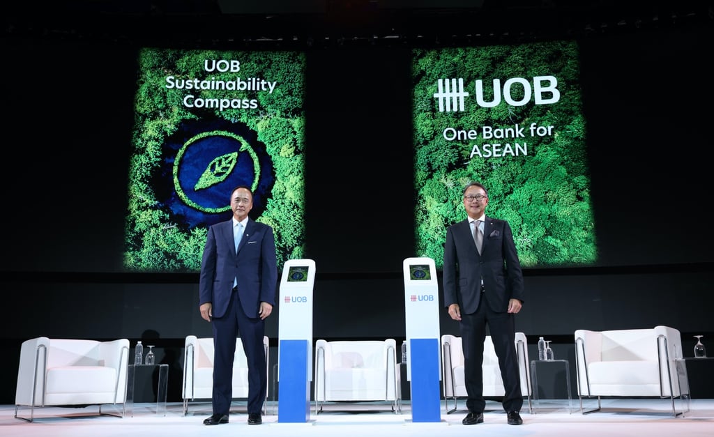 The UOB Sustainability Compass was launched in Singapore in October 2022 during the bank’s annual Gateway to Asean Conference, kicking off a regional roll-out that has supported 8,000 businesses on their sustainability journeys. Photo: UOB