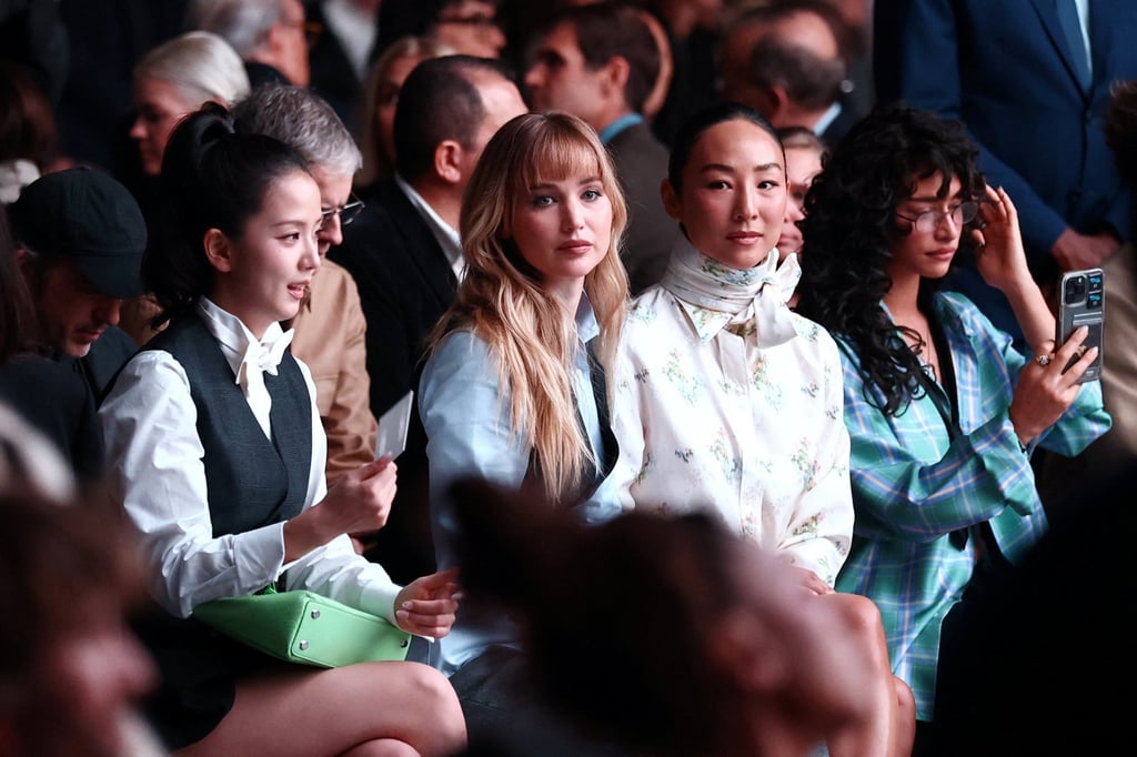 Jisoo, Jennifer Lawrence and Greta Lee sat front row at the spring/summer 2026 Dior show. Photo: Reuters