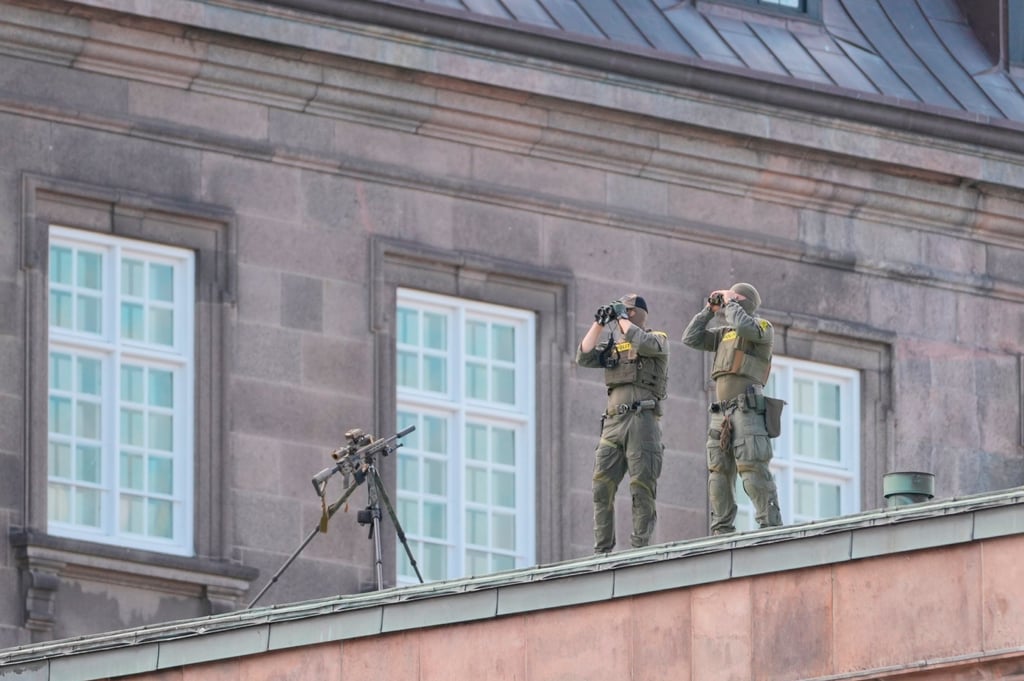 Armed security personnel guarding the gathering of European leaders. Photo: EPA