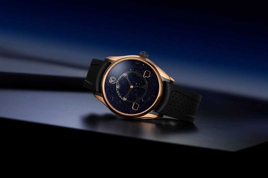 H. Moser & Cie revisited the wandering hours complication via the Pioneer Flying Hours. Photo: Handout