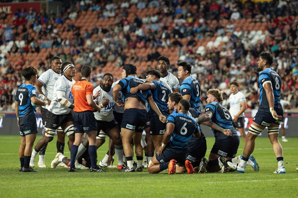 Japan lost 33-27 to Fiji in the Pacific Nations Cup final. Photo: AP Japan lost 33-27 to Fiji in the Pacific Nations Cup final. Photo: AP