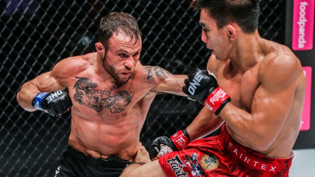 Jarred Brooks (left) lost his strawweight title to long-time rival Joshua Pacio. Photo: ONE Championship.