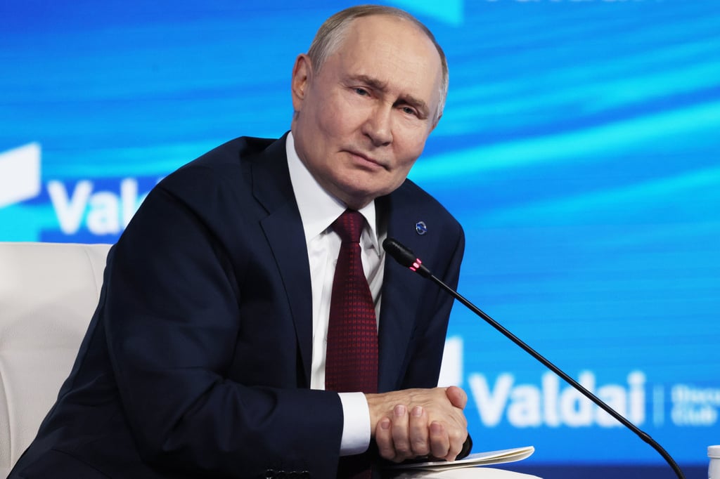 Russian President Vladimir Putin on Thursday. Photo: Sputnik via AP