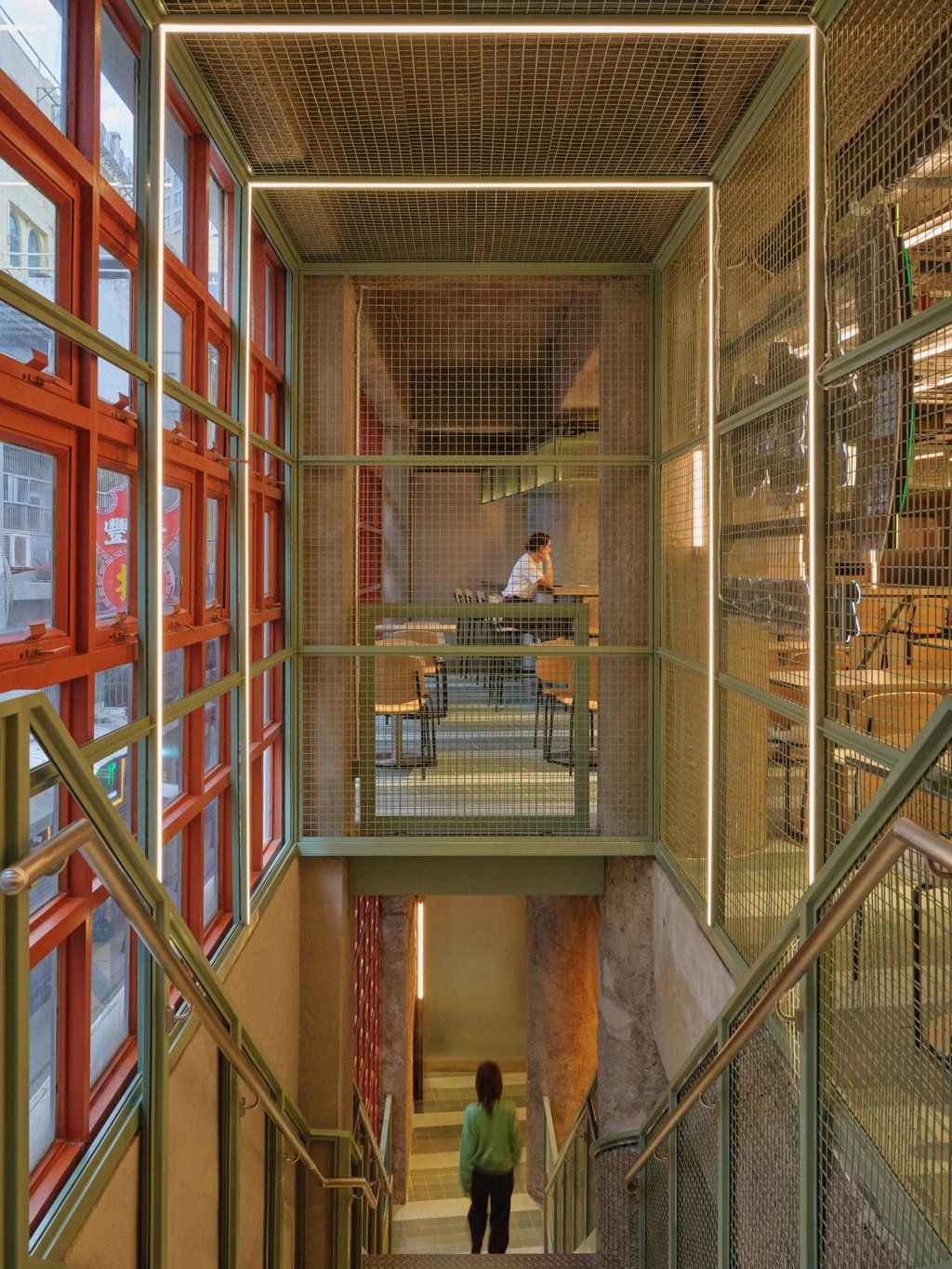 A previously concealed staircase was opened up at Kam Pek Market on San Ma Lo, Macau. Photo: Jonathan Leijonhufvud A previously concealed staircase was opened up at Kam Pek Market on San Ma Lo, Macau. Photo: Jonathan Leijonhufvud