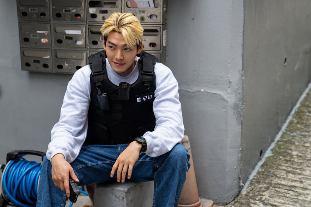 Kim Woo-bin in a still from the film Officer Black Belt. Photo: Soyun Jeon/Seowoo Jung/Netflix Kim Woo-bin in a still from the film Officer Black Belt. Photo: Soyun Jeon/Seowoo Jung/Netflix