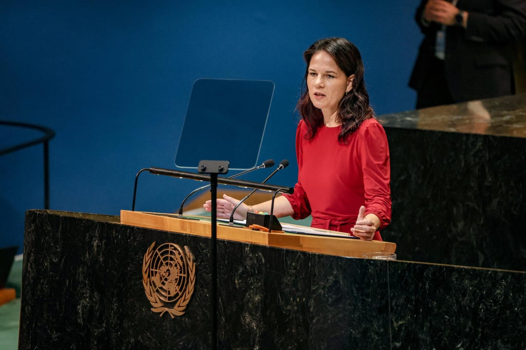 Annalena Baerbock, president of the General Assembly, said the UN was “still relevant”. Photo: dpa