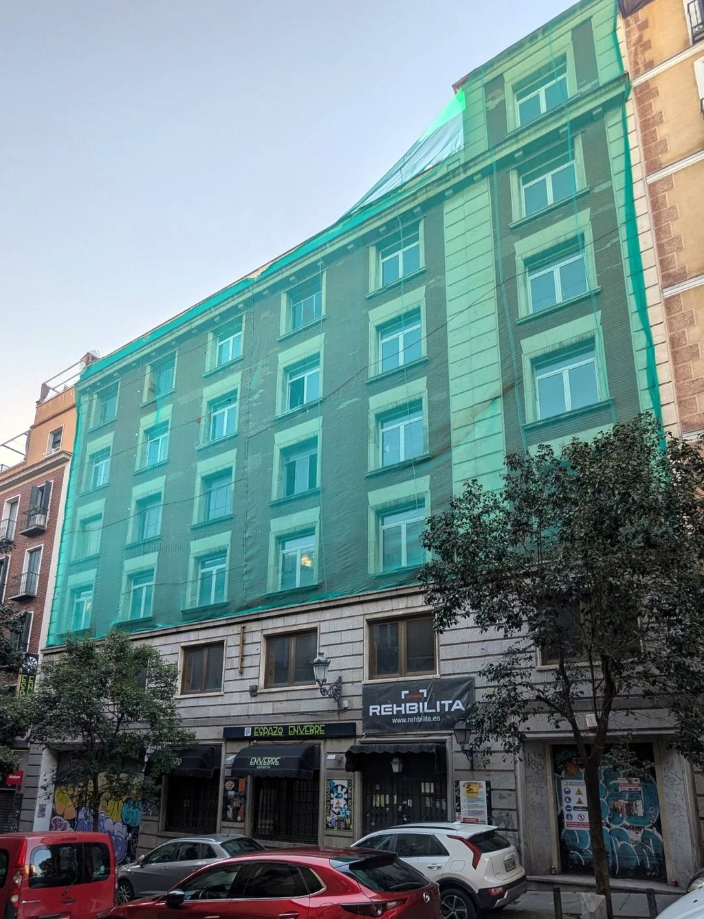 A view of the Hileras 4 building, which was under renovation, before it collapsed. Photo: Handout