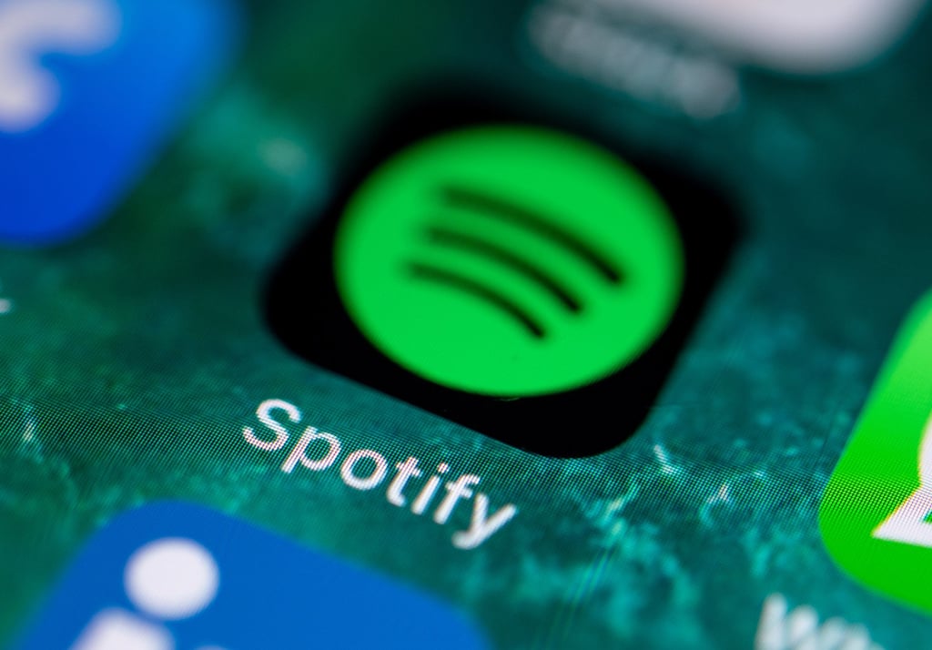 The logo of the Spotify music streaming app. Photo: dpa