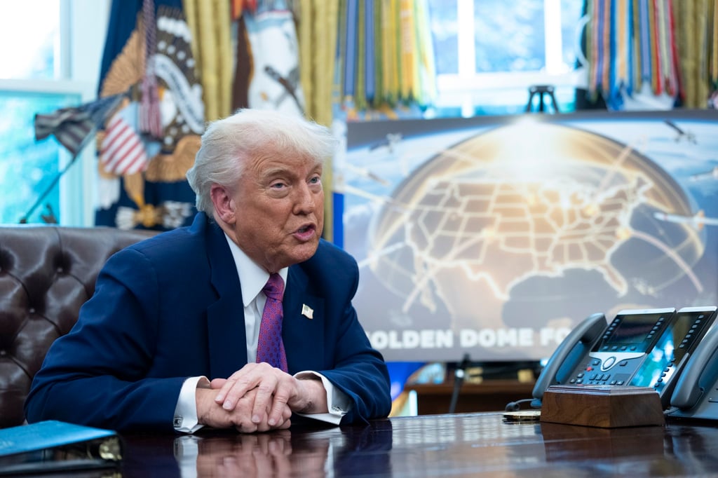 On May 20, US President Donald Trump announced he had selected the path forward for his ambitious Golden Dome missile defense shield. A Chinese team has announced it has its own working prototype of a global defence system. Photo: EPA-EFE