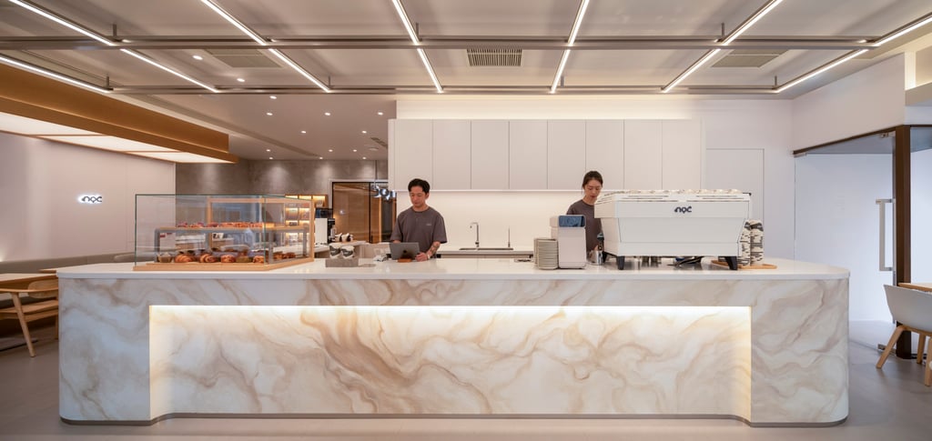 The interior of NOC’s Des Voeux Road Central branch has a human-centred design that invites guests to interact with the baristas. Photo: courtesy NOC