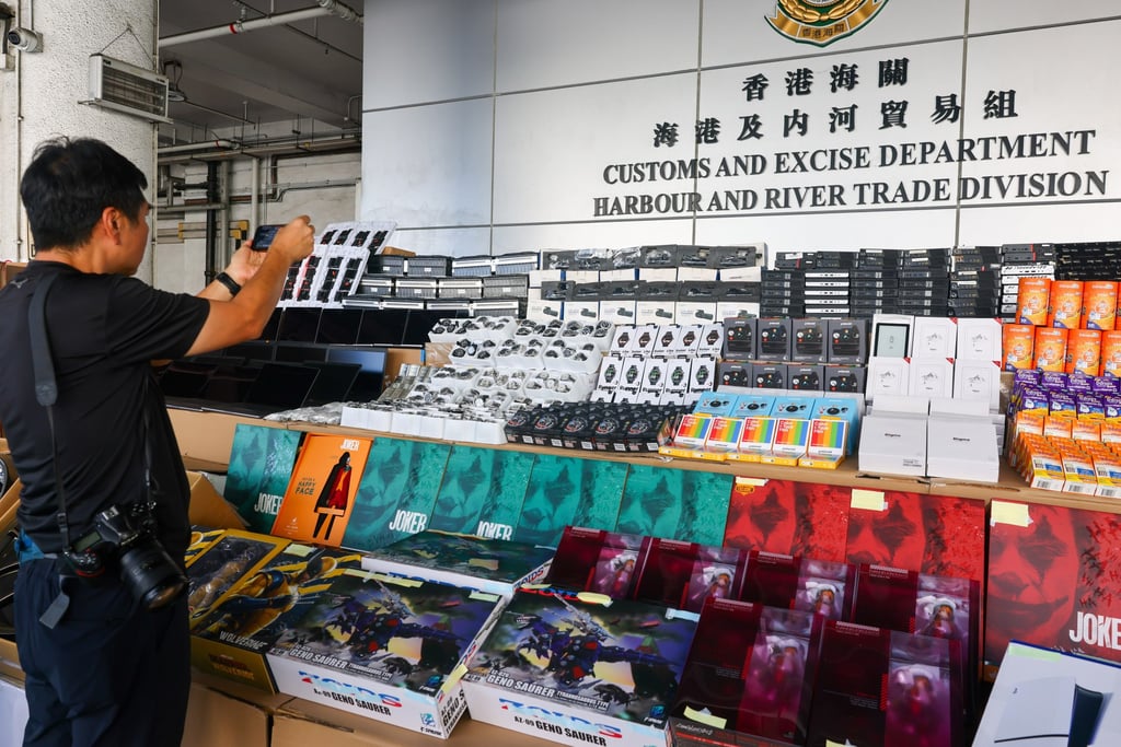 Authorities estimate that HK$40 million in taxes would have been evaded if the goods had entered their destination countries. Photo: Dickson Lee Authorities estimate that HK$40 million in taxes would have been evaded if the goods had entered their destination countries. Photo: Dickson Lee