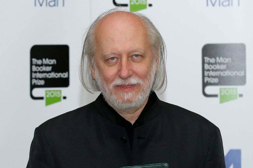 Hungary’s Laszlo Krasznahorkai poses for photographers in London in 2015. Photo: AP Hungary’s Laszlo Krasznahorkai poses for photographers in London in 2015. Photo: AP