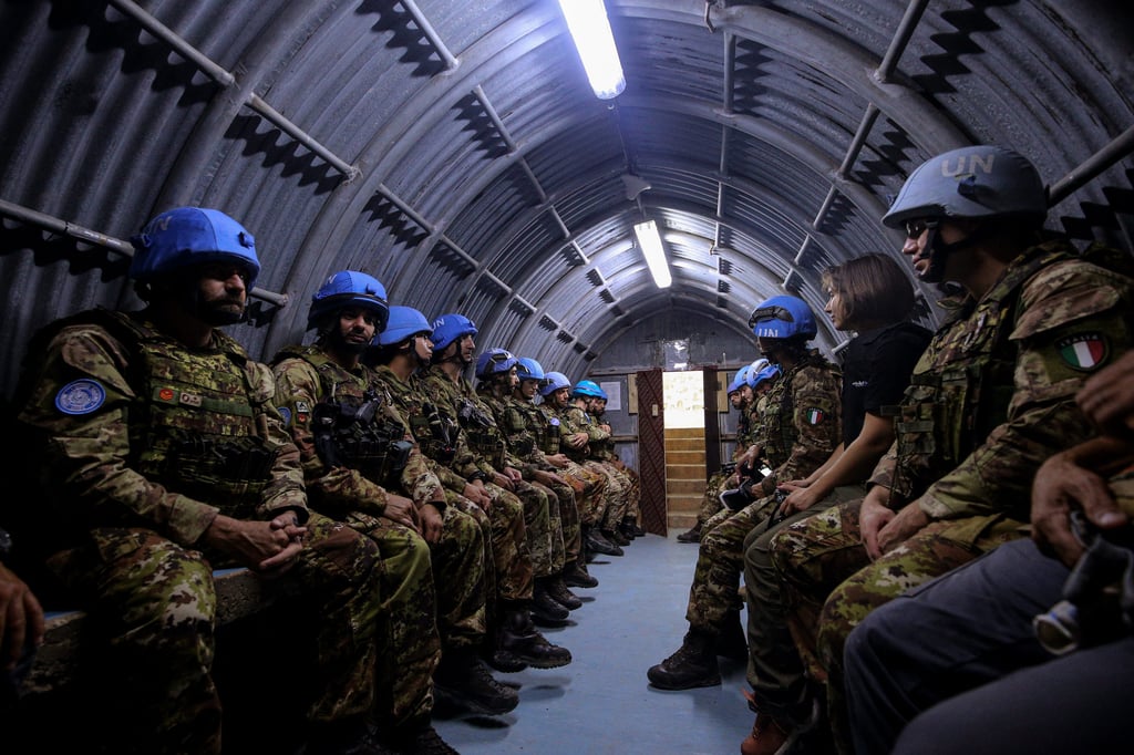 UN Italian peacekeeping soldiers in their base bunker in southern Lebanon in 2024. File photo: dpa UN Italian peacekeeping soldiers in their base bunker in southern Lebanon in 2024. File photo: dpa