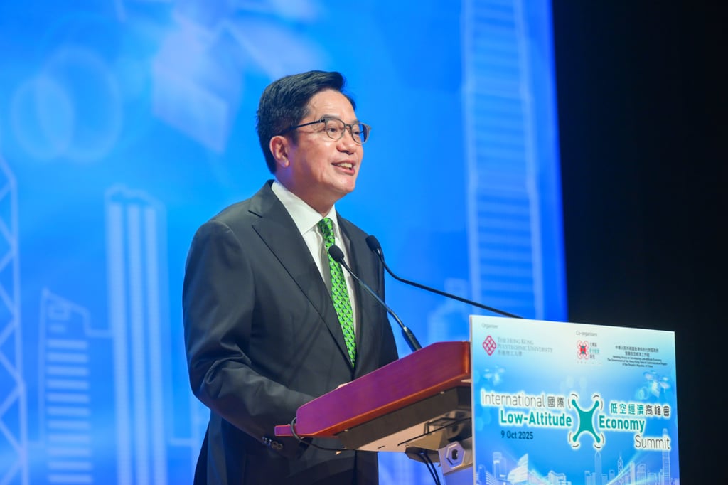 Deputy Financial Secretary Michael Wong speaks at the summit. Photo: Handout Deputy Financial Secretary Michael Wong speaks at the summit. Photo: Handout