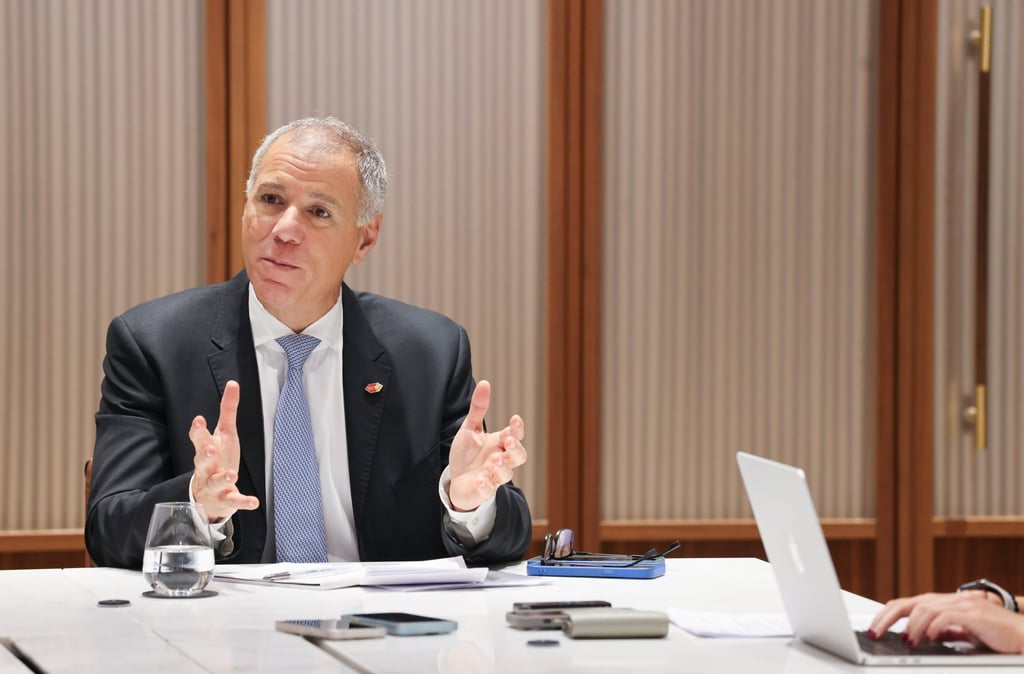 HSBC group CEO Georges Elhedery said on Thursday that Hang Seng Bank’s privatisation deal would be positive for the group. Photo: Jelly Tse HSBC group CEO Georges Elhedery said on Thursday that Hang Seng Bank’s privatisation deal would be positive for the group. Photo: Jelly Tse