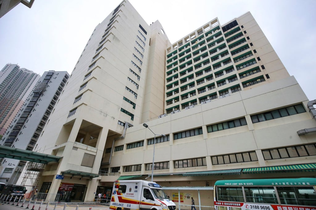The victim was rushed to United Christian Hospital but was later pronounced dead. Photo: Dickson Lee The victim was rushed to United Christian Hospital but was later pronounced dead. Photo: Dickson Lee