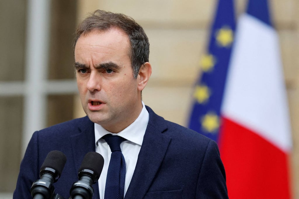 Prime Minister Sebastien Lecornu gives a statement in Paris on Wednesday. Photo: AFP