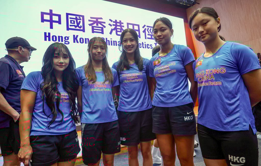 Chan Pui-kei, Yu Pui-yi, Chloe Pak, Kong Chun-ki and Serena Tang at Hong Kong Sports Institute. Photo: Jonathan Wong Chan Pui-kei, Yu Pui-yi, Chloe Pak, Kong Chun-ki and Serena Tang at Hong Kong Sports Institute. Photo: Jonathan Wong