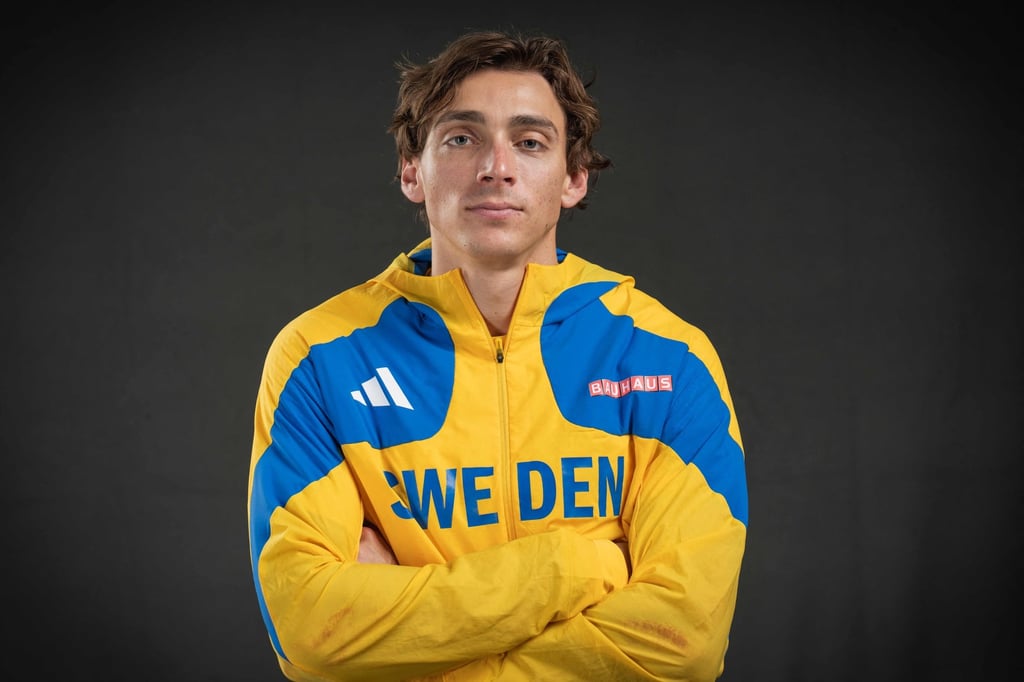 Fresh from winning his second consecutive gold medal in the men’s pole vault, Sweden’s Armand Duplantis, photographed at the World Athletics Championships in Tokyo, in September. Photo: AFP