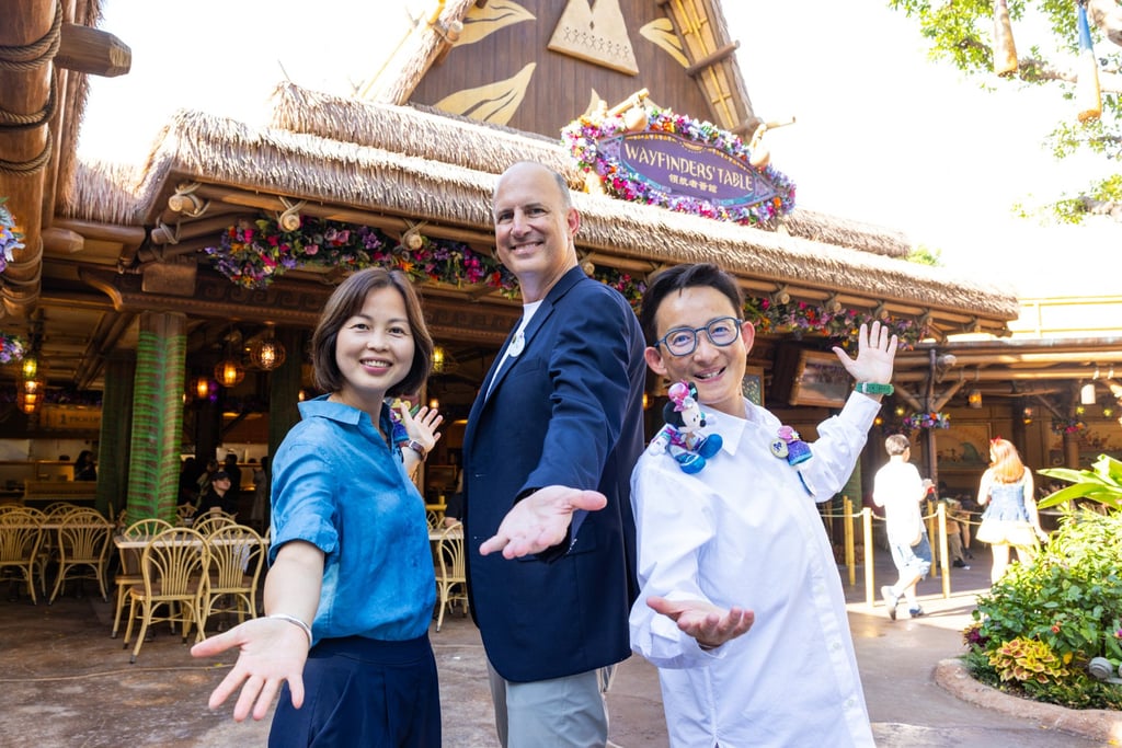 (From left) Laetitia Lee, Tim Sypko and Virginia Sung welcome guests to Wayfinders’ Table – the newly Moana-themed restaurant that features a Halal-certified menu created by a team of professional chefs. (From left) Laetitia Lee, Tim Sypko and Virginia Sung welcome guests to Wayfinders’ Table – the newly Moana-themed restaurant that features a Halal-certified menu created by a team of professional chefs.
