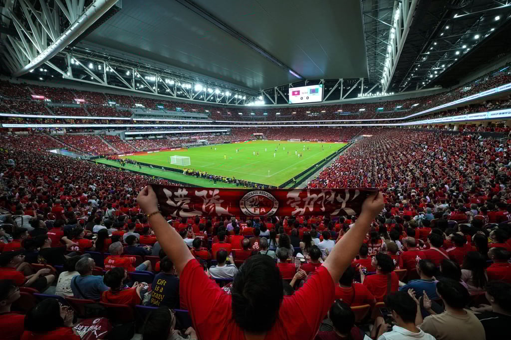 Hong Kong supporters cheer their team on. Photo: Sam Tsang