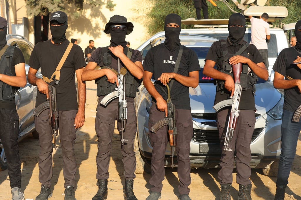 Palestinian militants in Gaza on Monday. Photo: Reuters