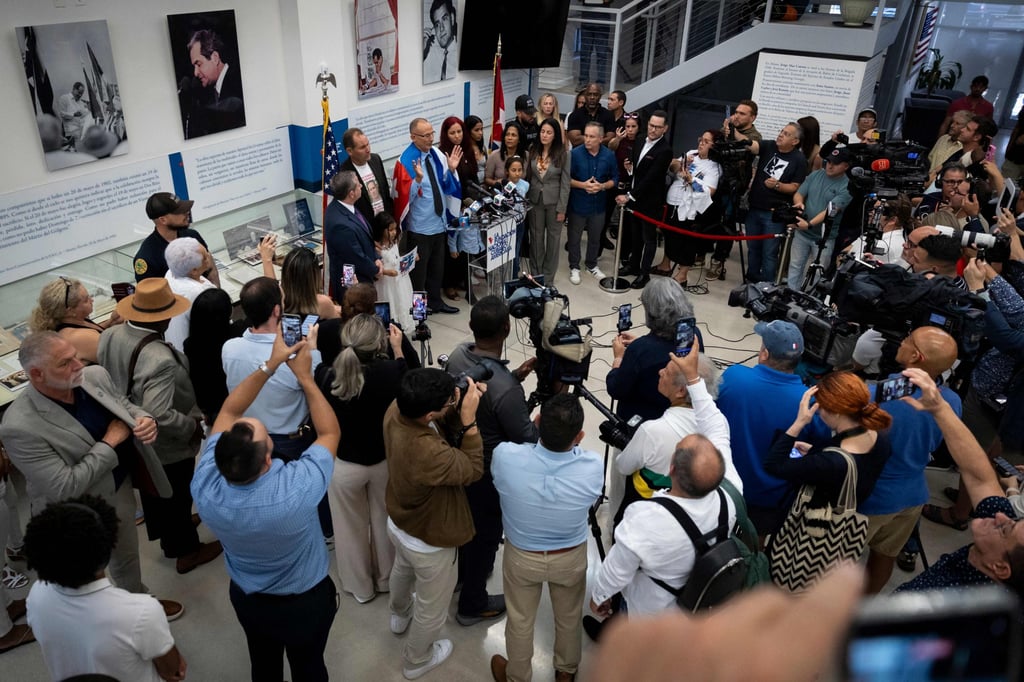 Jose Daniel Ferrer at a press conference in Miami, Florida. Photo: AFP Jose Daniel Ferrer at a press conference in Miami, Florida. Photo: AFP