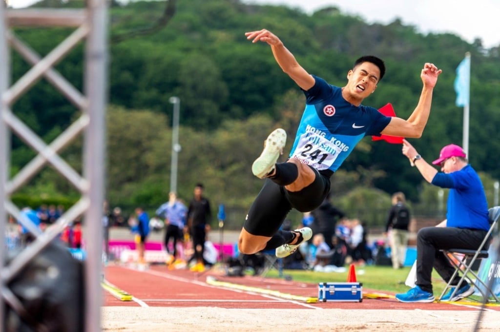 Long jumper Theo Chan Ming-tai moved to Paris at the age of 26 in 2021. Photo: Handout Long jumper Theo Chan Ming-tai moved to Paris at the age of 26 in 2021. Photo: Handout