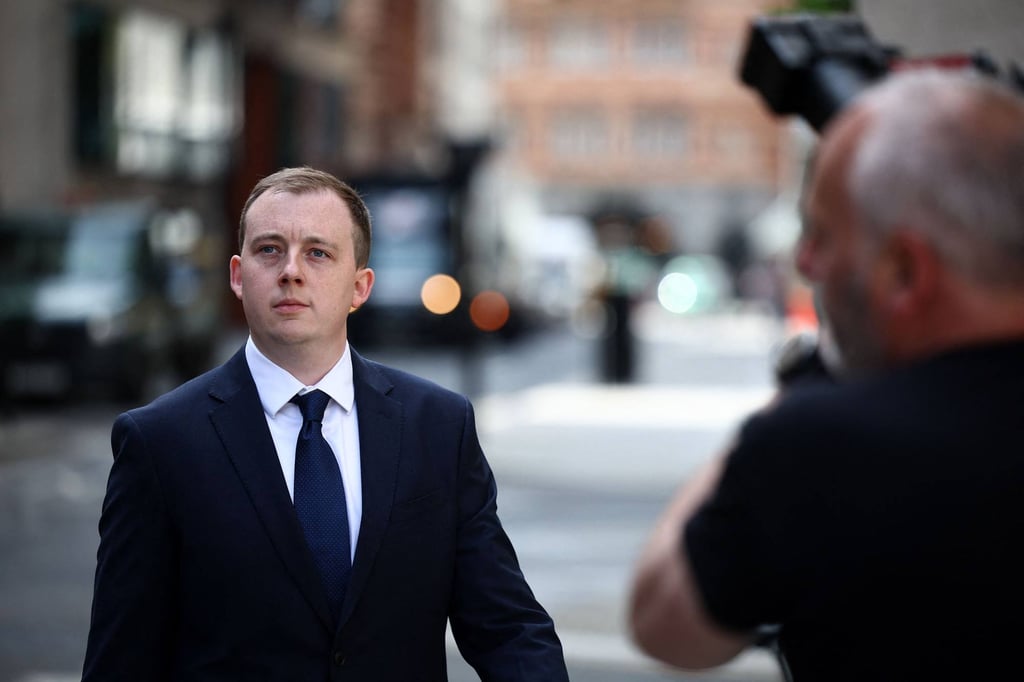 Christopher Berry leaves court in London in May 2024. Berry, who previously worked at the UK parliament as a researcher, was accused of breaking the Official Secrets Act 1911. Photo: AFP Christopher Berry leaves court in London in May 2024. Berry, who previously worked at the UK parliament as a researcher, was accused of breaking the Official Secrets Act 1911. Photo: AFP