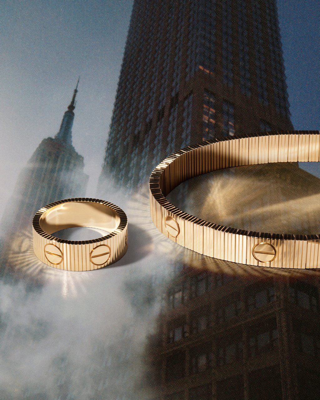Cartier Love Unlimited bracelet and ring in yellow gold. Photo: Handout