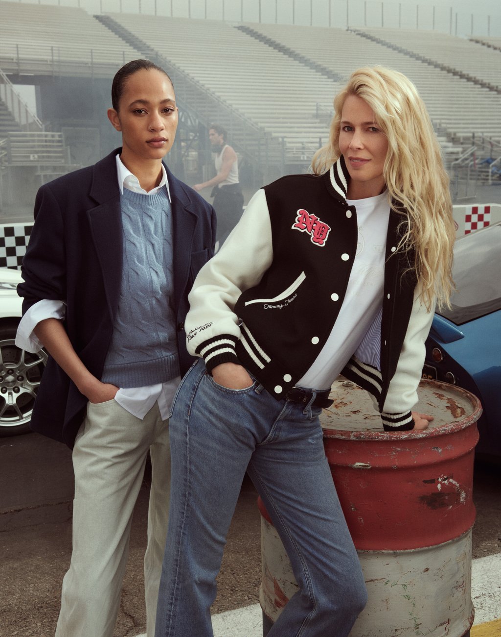 Tommy Hilfiger's The Hilfiger Racing Club campaign starring supermodel Claudia Schiffer (right). Photo: Handout Tommy Hilfiger's The Hilfiger Racing Club campaign starring supermodel Claudia Schiffer (right). Photo: Handout