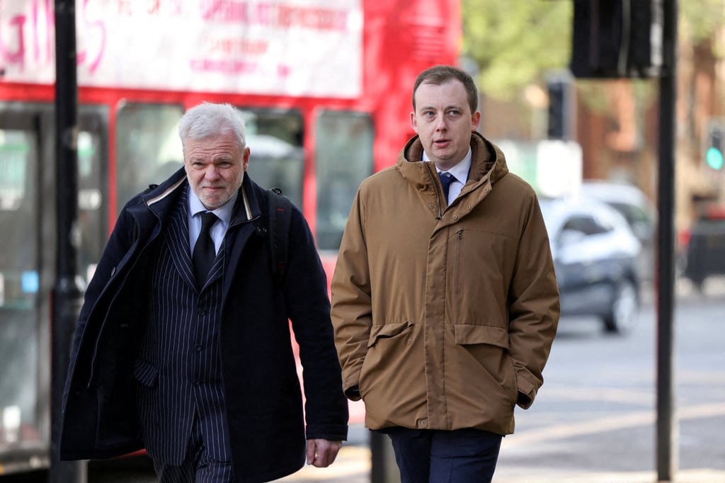 Christopher Berry, 32, who has been charged with spying for China, arrives at Westminster Magistrates’ Court in London in April 2024. Photo: Reuters Christopher Berry, 32, who has been charged with spying for China, arrives at Westminster Magistrates’ Court in London in April 2024. Photo: Reuters