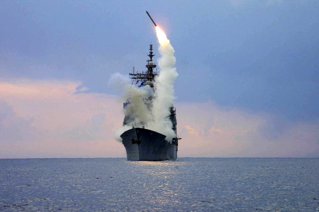 A Tomahawk missile being launched from a US warship. File photo: US Navy via Reuters A Tomahawk missile being launched from a US warship. File photo: US Navy via Reuters