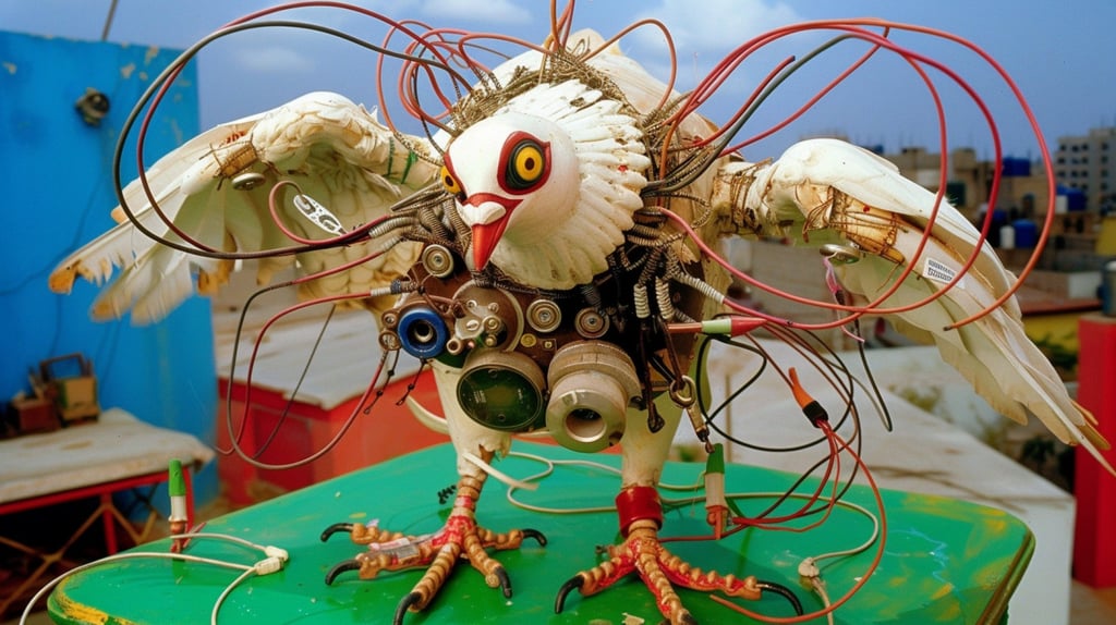 Pigeon Legend – Stories 100 Years After Agartha (2024), by Wu Ziyang. Photo: courtesy Wu Ziyang