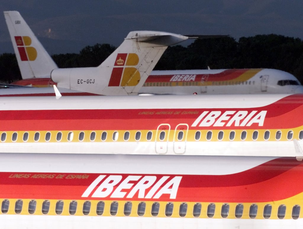 Several Iberia planes are seen at Madrid Barajas airport in Spain in March 2001. Photo: Reuters Several Iberia planes are seen at Madrid Barajas airport in Spain in March 2001. Photo: Reuters