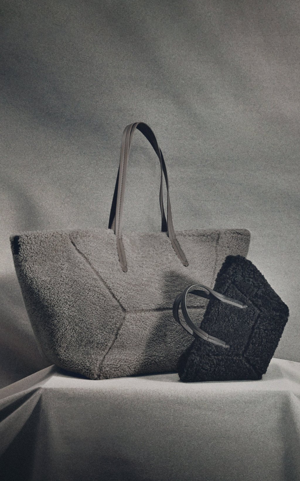 Brunello Cucinelli shearling BC Duo bags. Photo: Handout