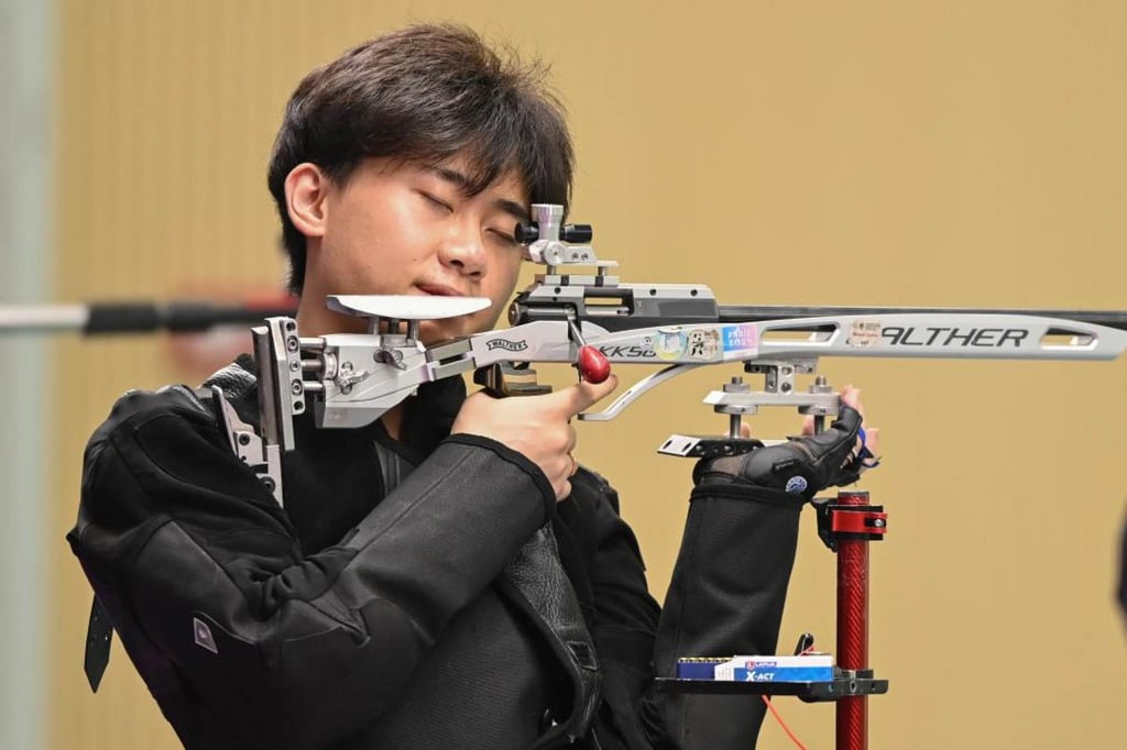 Liu Yukun won gold at the Paris Olympics but was “too nervous” then to break the world record. Photo: Xinhua