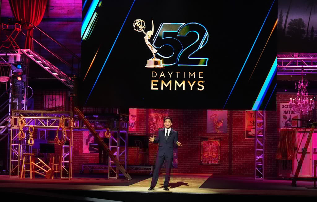 Host Mario Lopez addresses the audience during the 52nd Annual Daytime Emmy Awards on Friday. Photo: AP Host Mario Lopez addresses the audience during the 52nd Annual Daytime Emmy Awards on Friday. Photo: AP