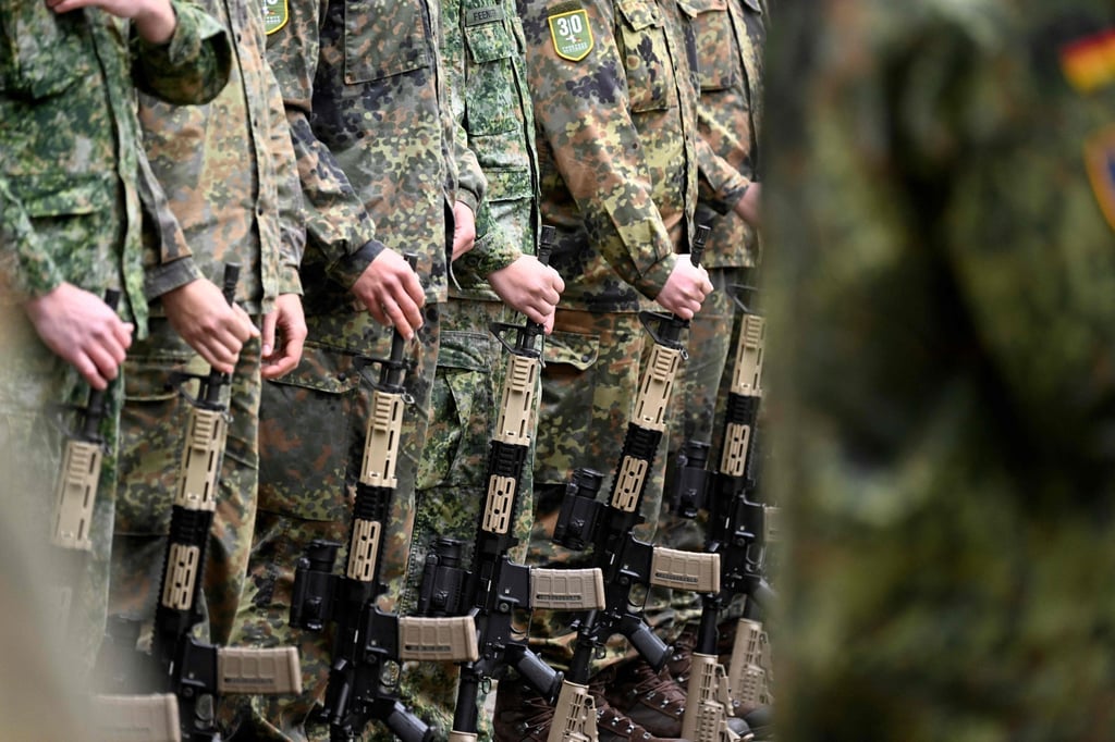 Soldiers of the German-Netherlands Corps, a multinational formation consisting of units from both countries, in Muenster, western Germany last month. Photo: AFP Soldiers of the German-Netherlands Corps, a multinational formation consisting of units from both countries, in Muenster, western Germany last month. Photo: AFP