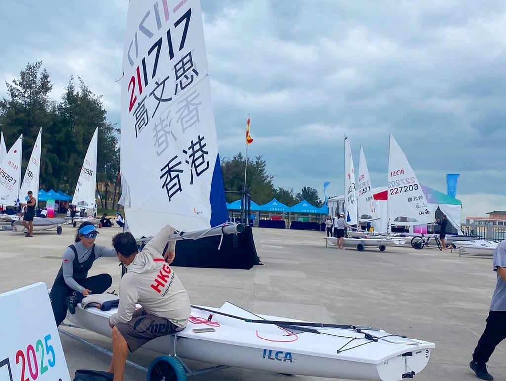 Nancy Highfield competed in the opening phase of the single dinghy compeition. Photo: Handout Nancy Highfield competed in the opening phase of the single dinghy compeition. Photo: Handout