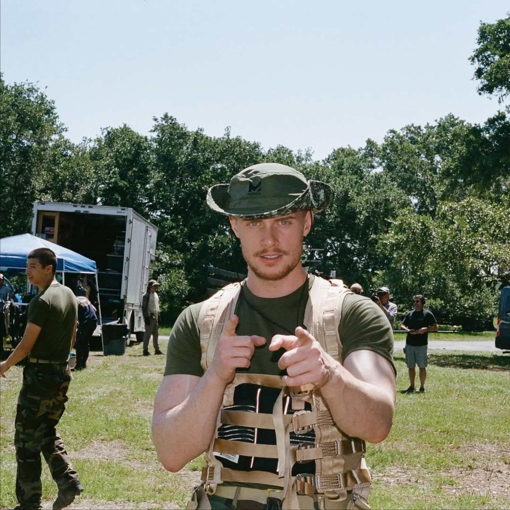 Max Parker posting a behind-the-scenes photo from Boots. Photo: @maxparker____/Instagram Max Parker posting a behind-the-scenes photo from Boots. Photo: @maxparker____/Instagram