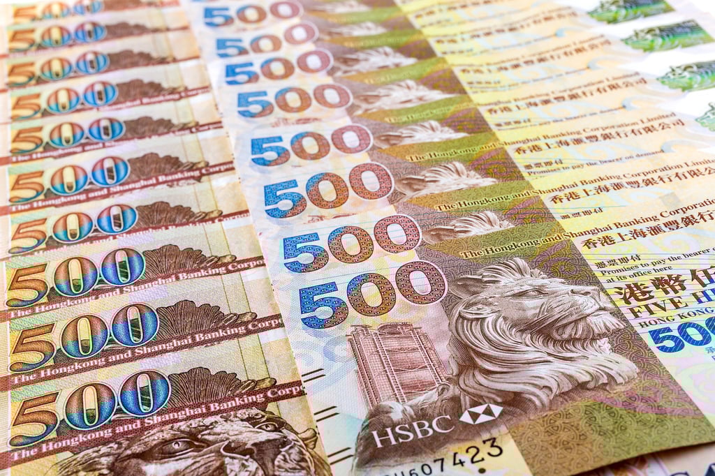 Hong Kong’s currency has been pegged to the US dollar at HK$7.80 since 1983. Photo: Getty Images Hong Kong’s currency has been pegged to the US dollar at HK$7.80 since 1983. Photo: Getty Images