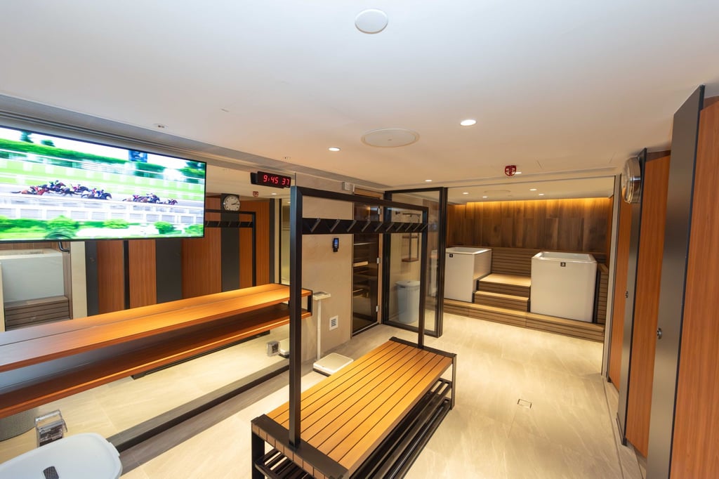 The new look jockeys’ room at Sha Tin Racecourse.