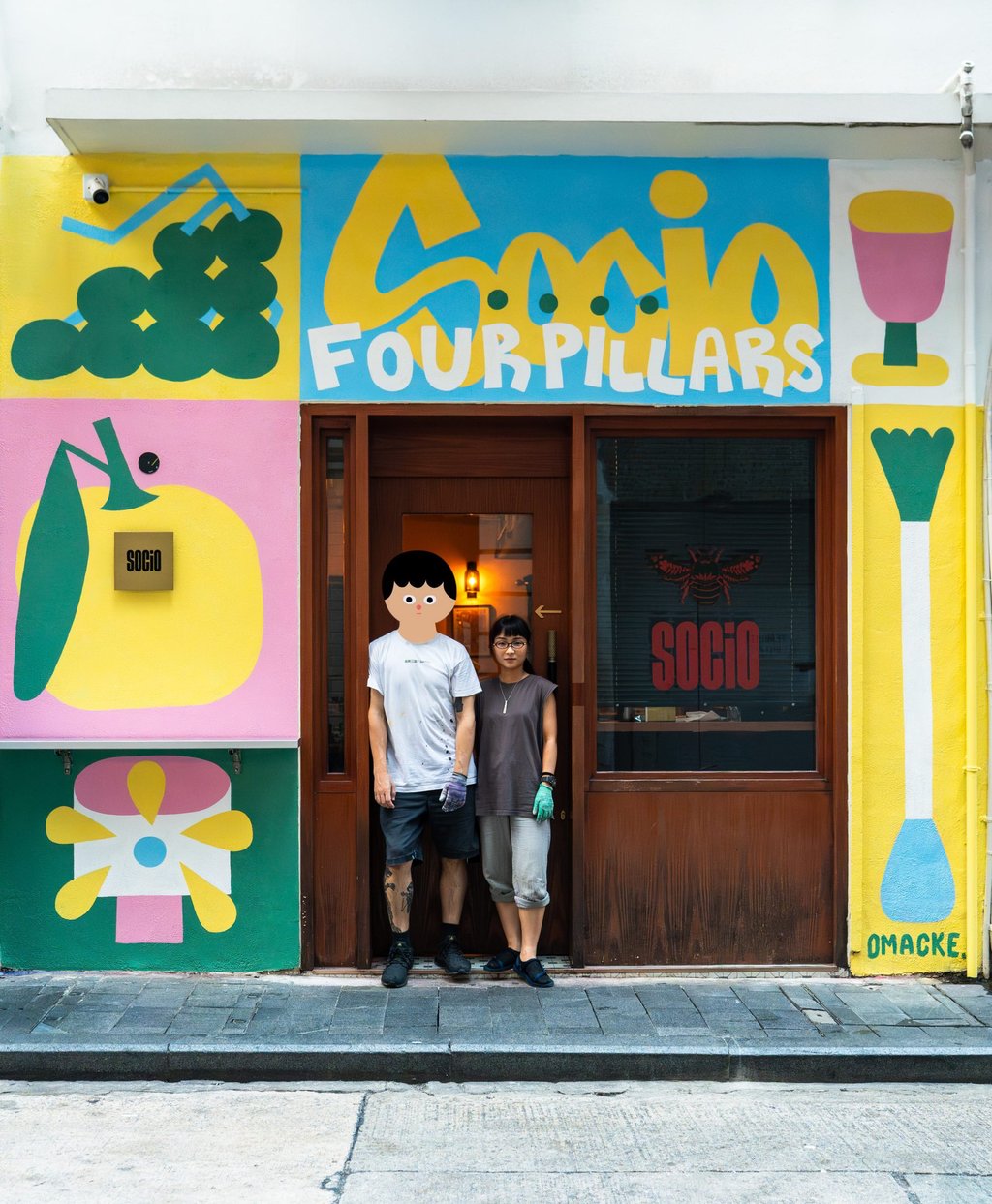 Street art by Omacke for Socio’s collaboration with Four Pillars Gin. Photo: Handout