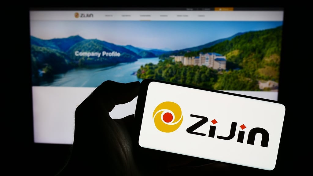 Shares of Fujian province-based Zijin Mining fell on Tuesday. Photo: Shutterstock Shares of Fujian province-based Zijin Mining fell on Tuesday. Photo: Shutterstock